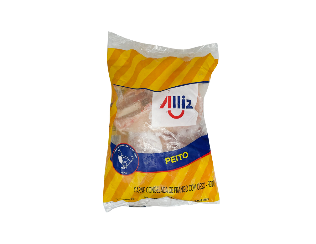 PEITO DE FRANGO CONGELADO COM OSSO ALLIZ (CX 20 KG)